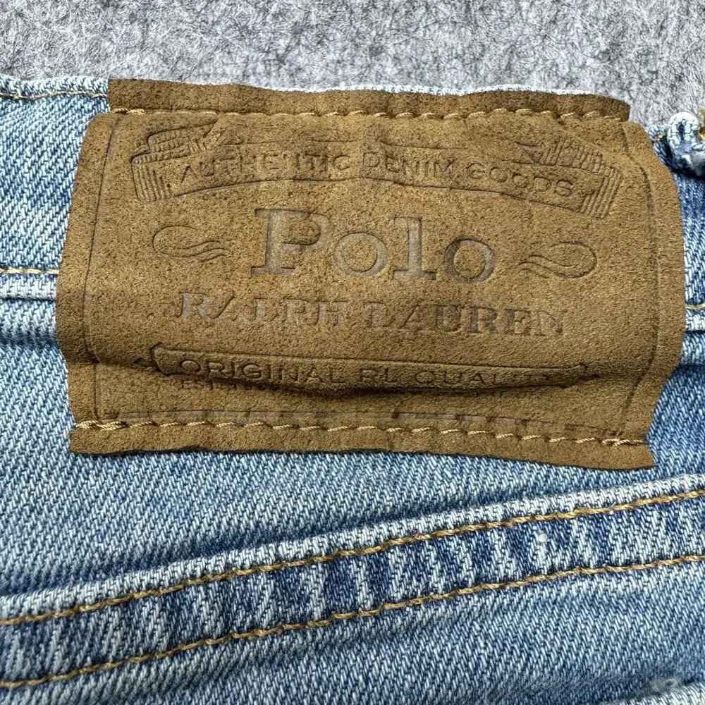 Polo Ralph Lauren Shorts Youth 7 Blue Denim Jean Bermuda Adjustable Waist